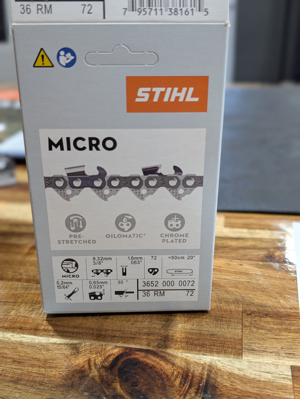 Stihl - 20" - 3/8" - .063 - 72DL chainsaw chain