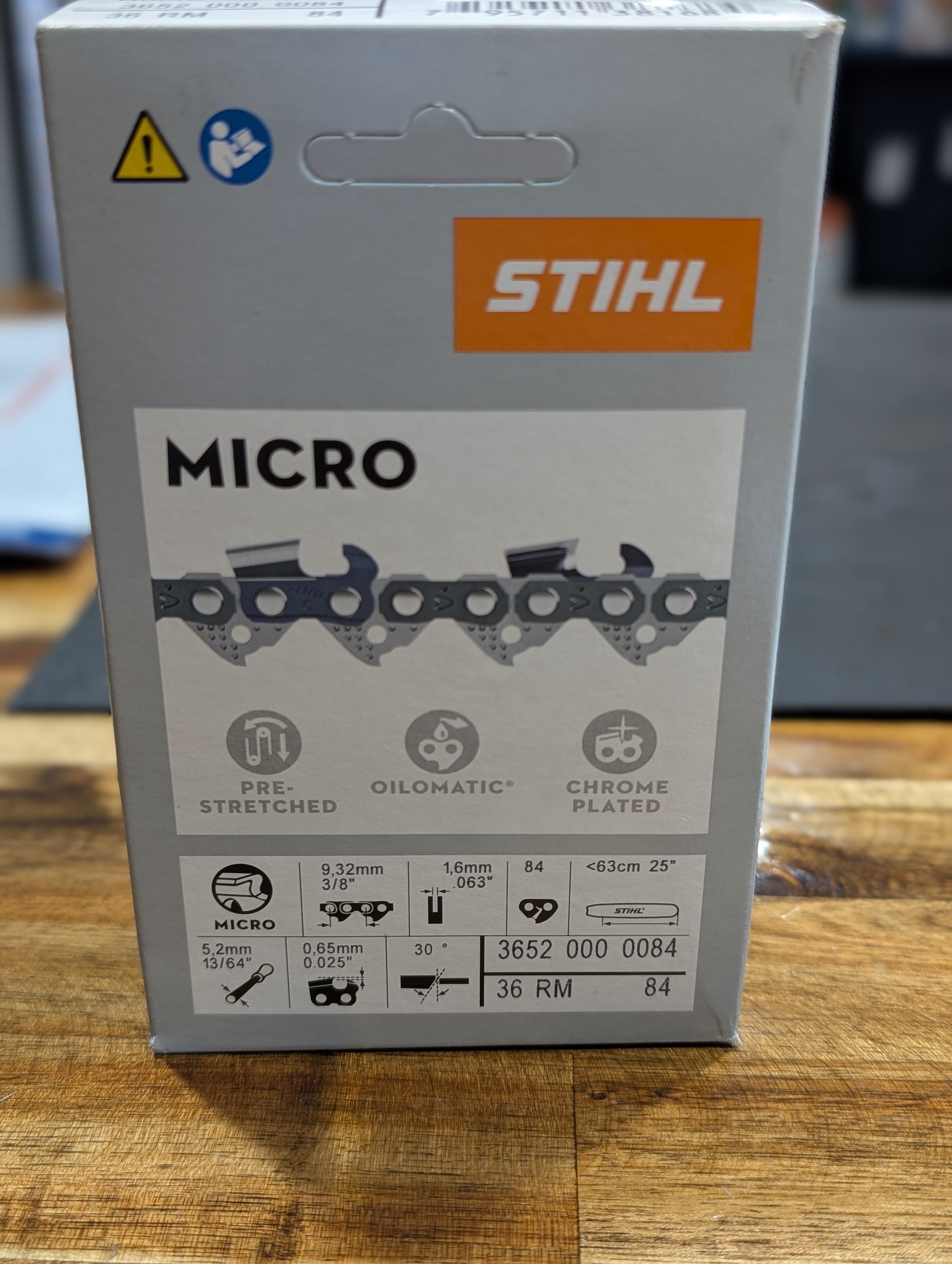 Stihl - 25" - 3/8" - .063 - 84DL chainsaw chain