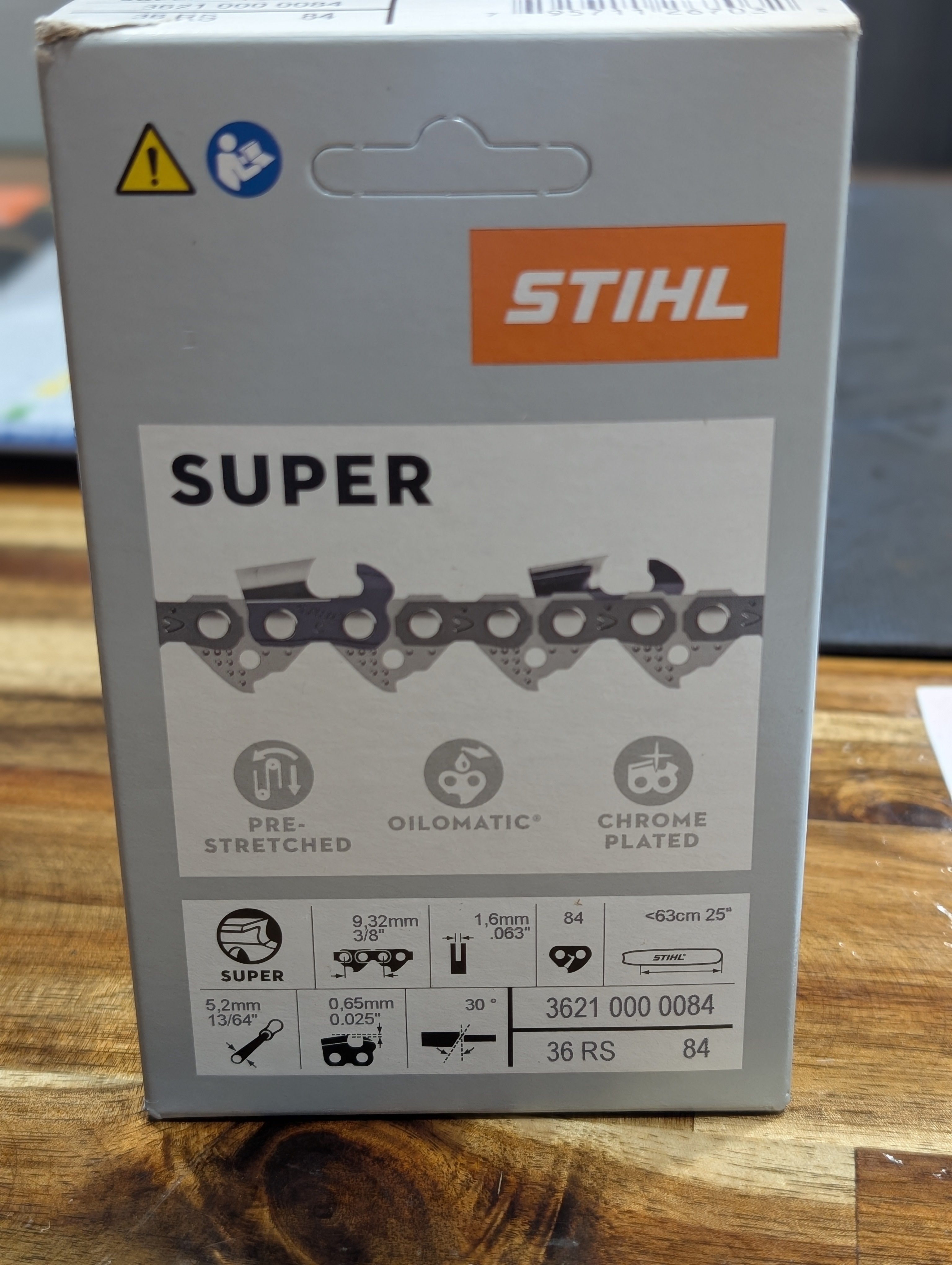 Stihl - 25" - 3/8" - .063 - 84DL chainsaw chain